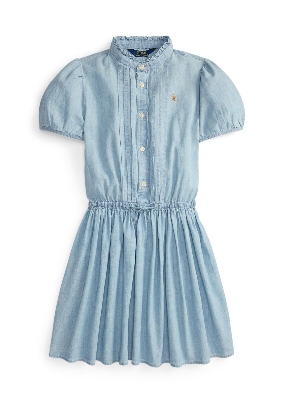 Girls 7-16 Indigo Cotton Chambray Dress
