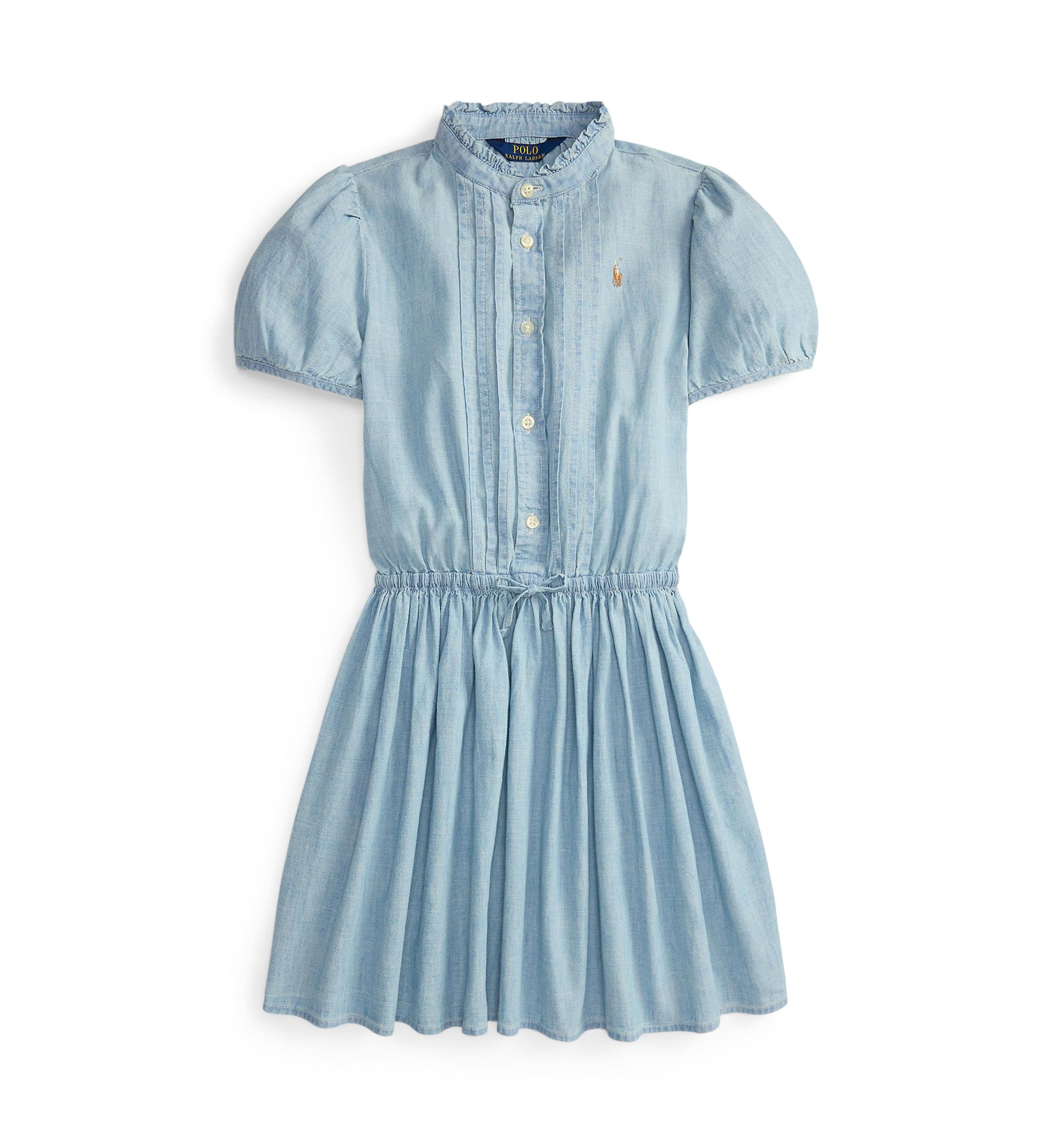 Girls 7-16 Indigo Cotton Chambray Dress