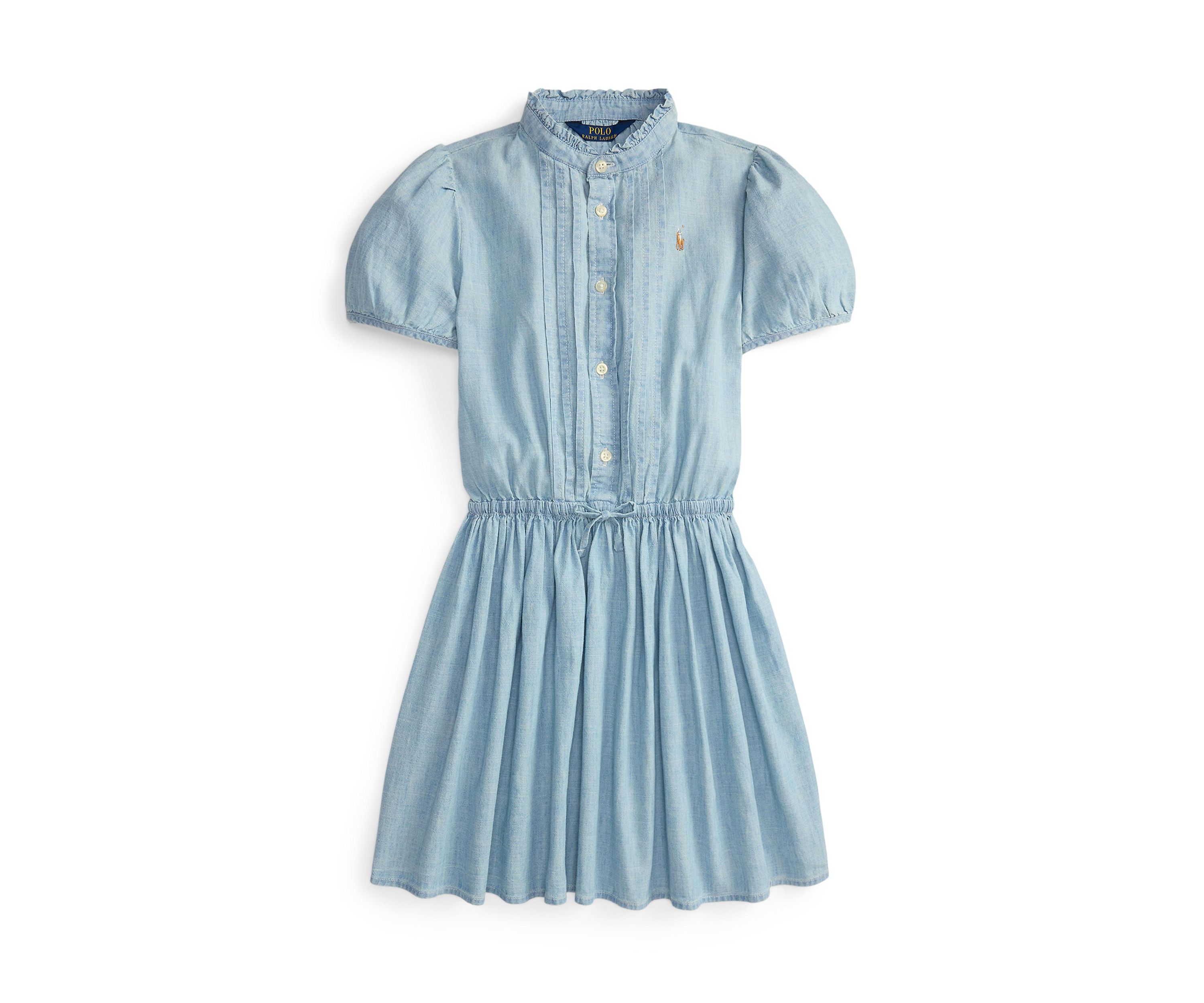 Girls 7-16 Indigo Cotton Chambray Dress