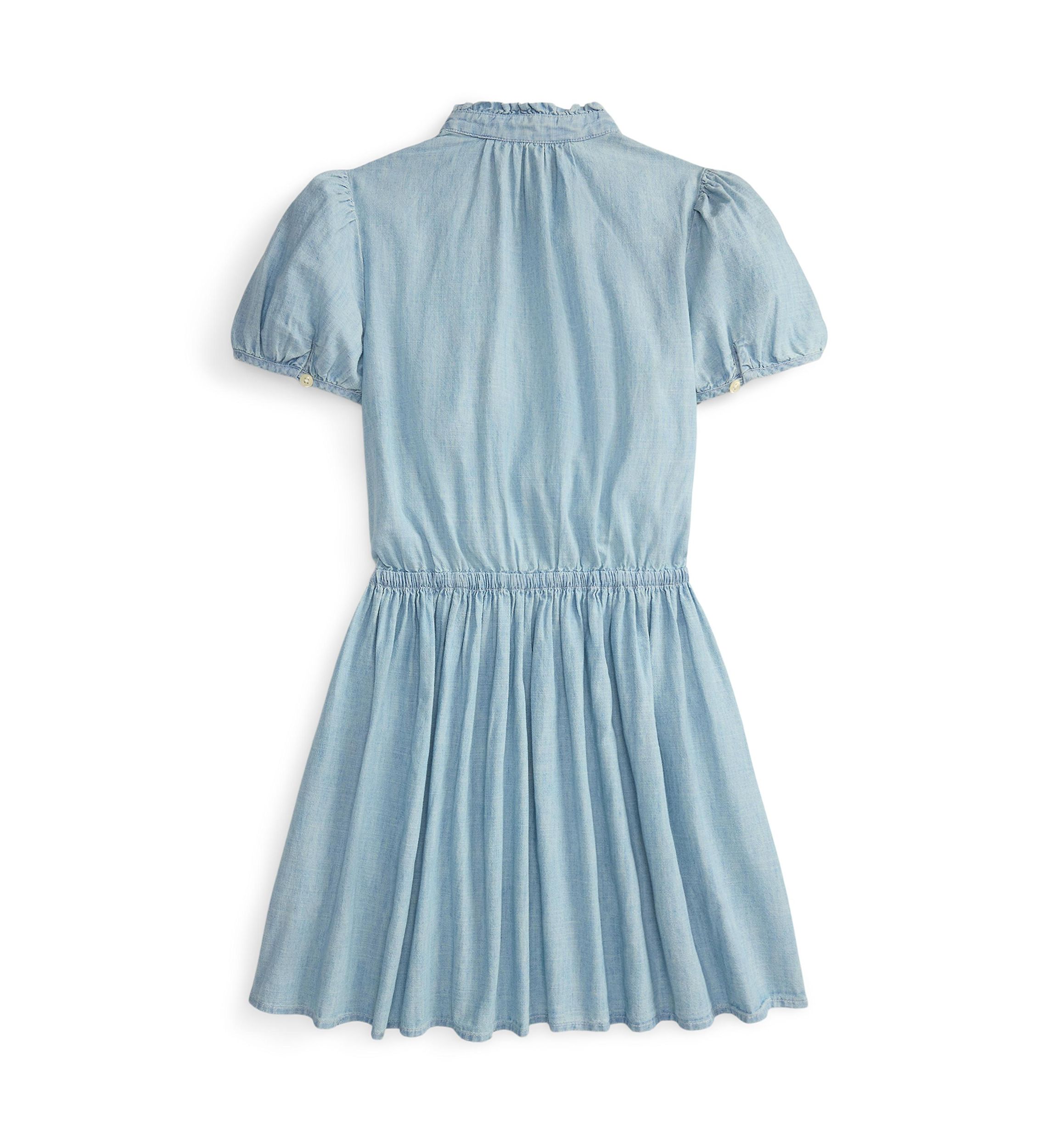Girls 7-16 Indigo Cotton Chambray Dress