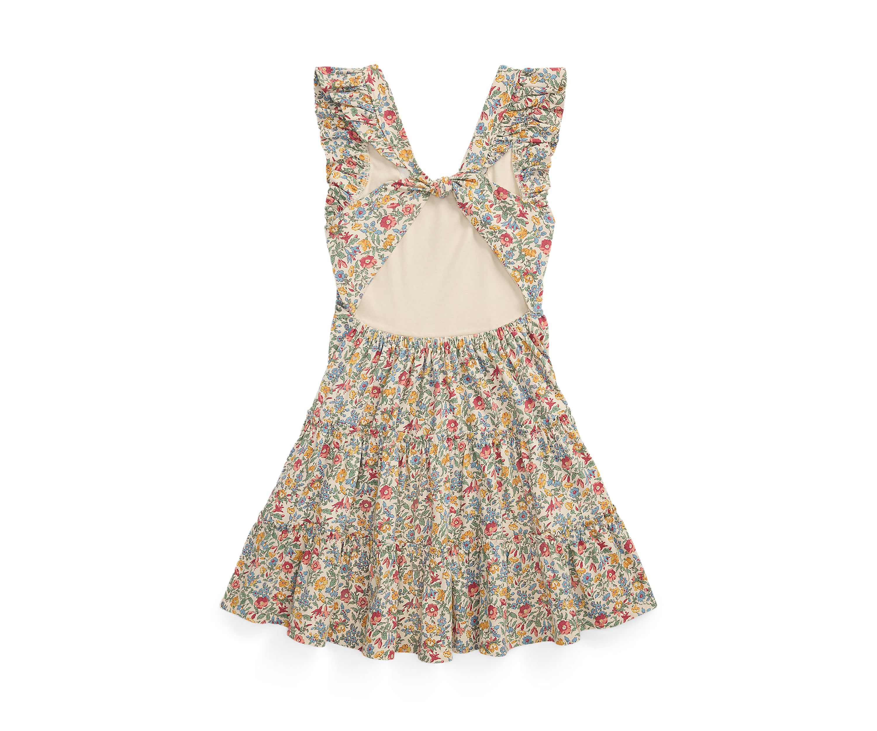 Girls 7-16 Floral Ruffled Cotton Jersey Dress