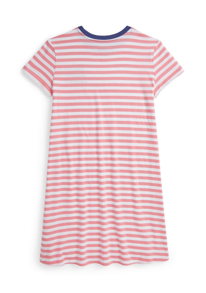 Girls 7-16 Striped Logo Cotton Jersey Dress