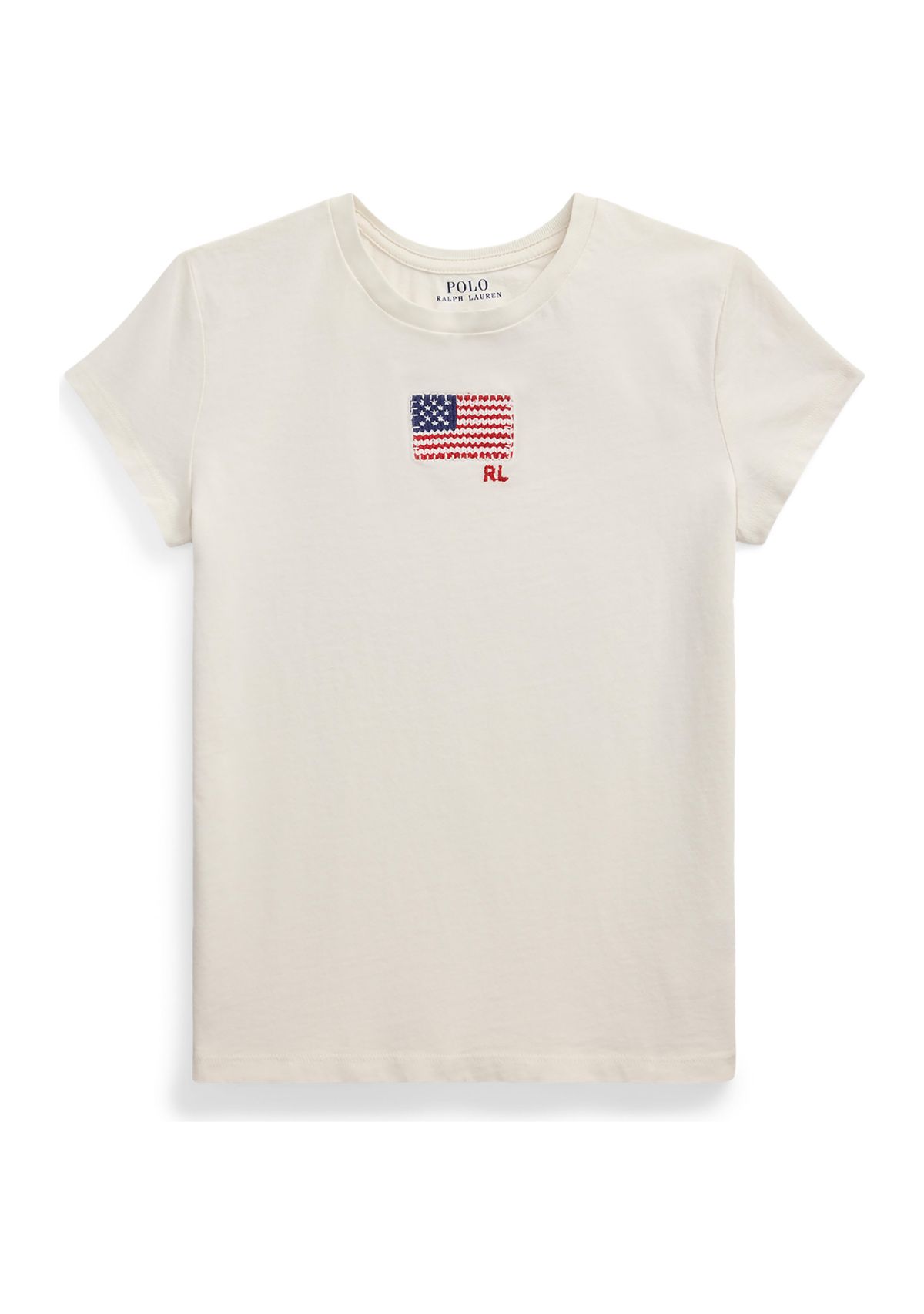 Girls 7-16 Flag-Appliqué Cotton Jersey T-Shirt