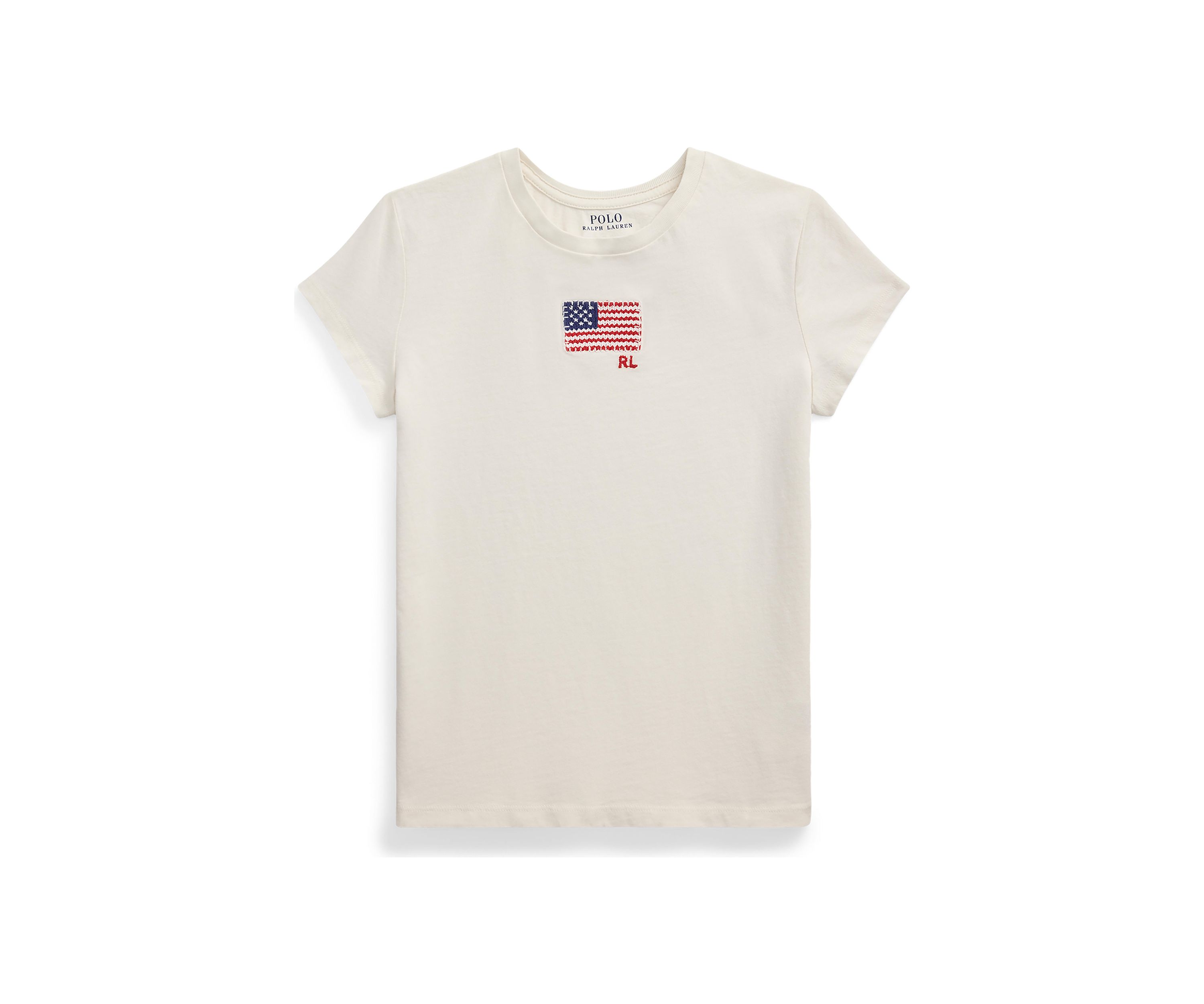 Girls 7-16 Flag-Appliqué Cotton Jersey T-Shirt