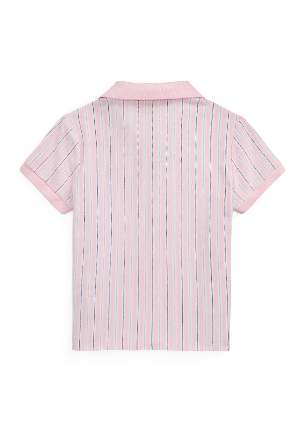 Girls 7-16 Striped Oxford Mesh Boxy Polo Shirt