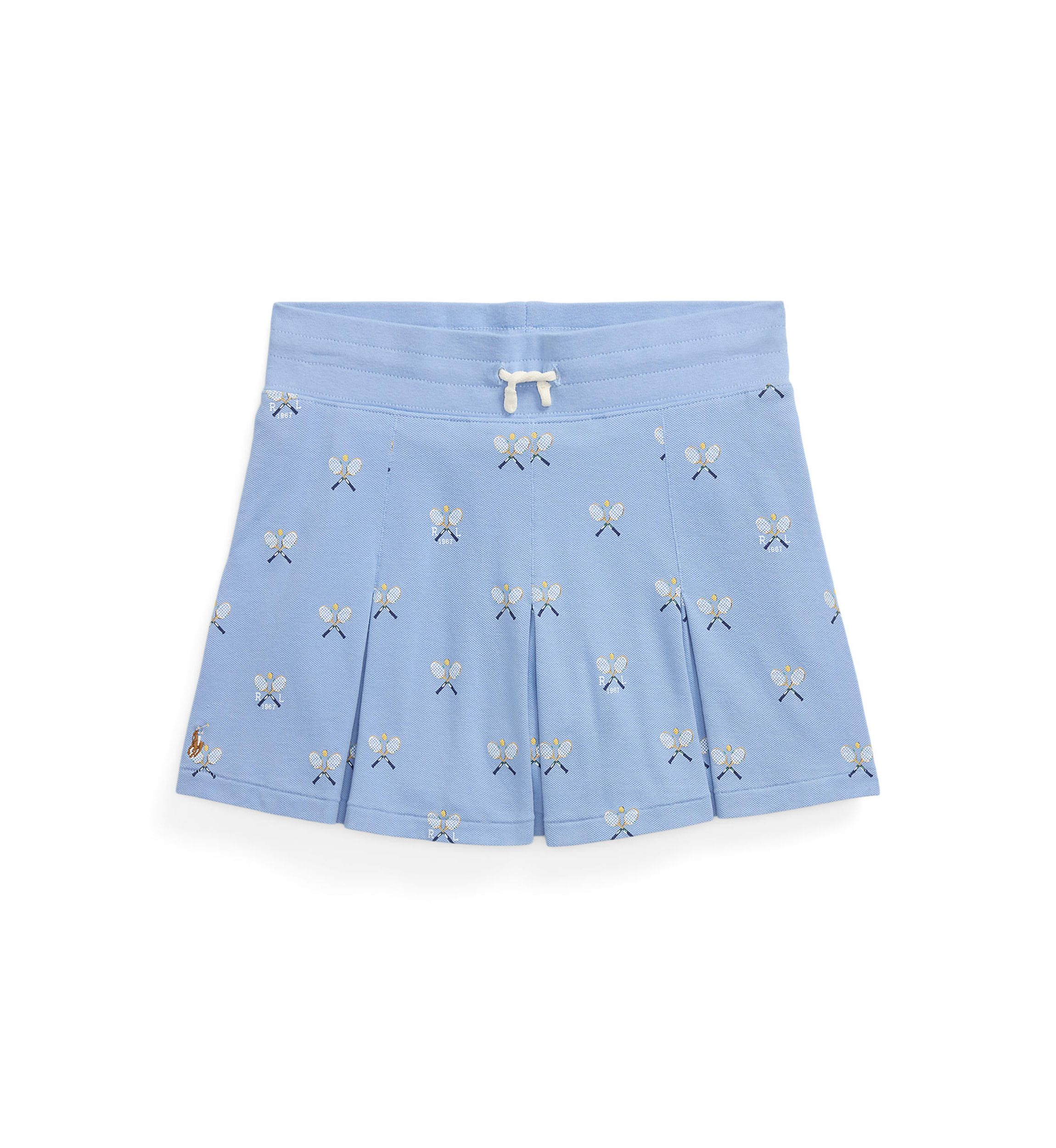 Girls 7-16 Tennis-Print Stretch Mesh Skort