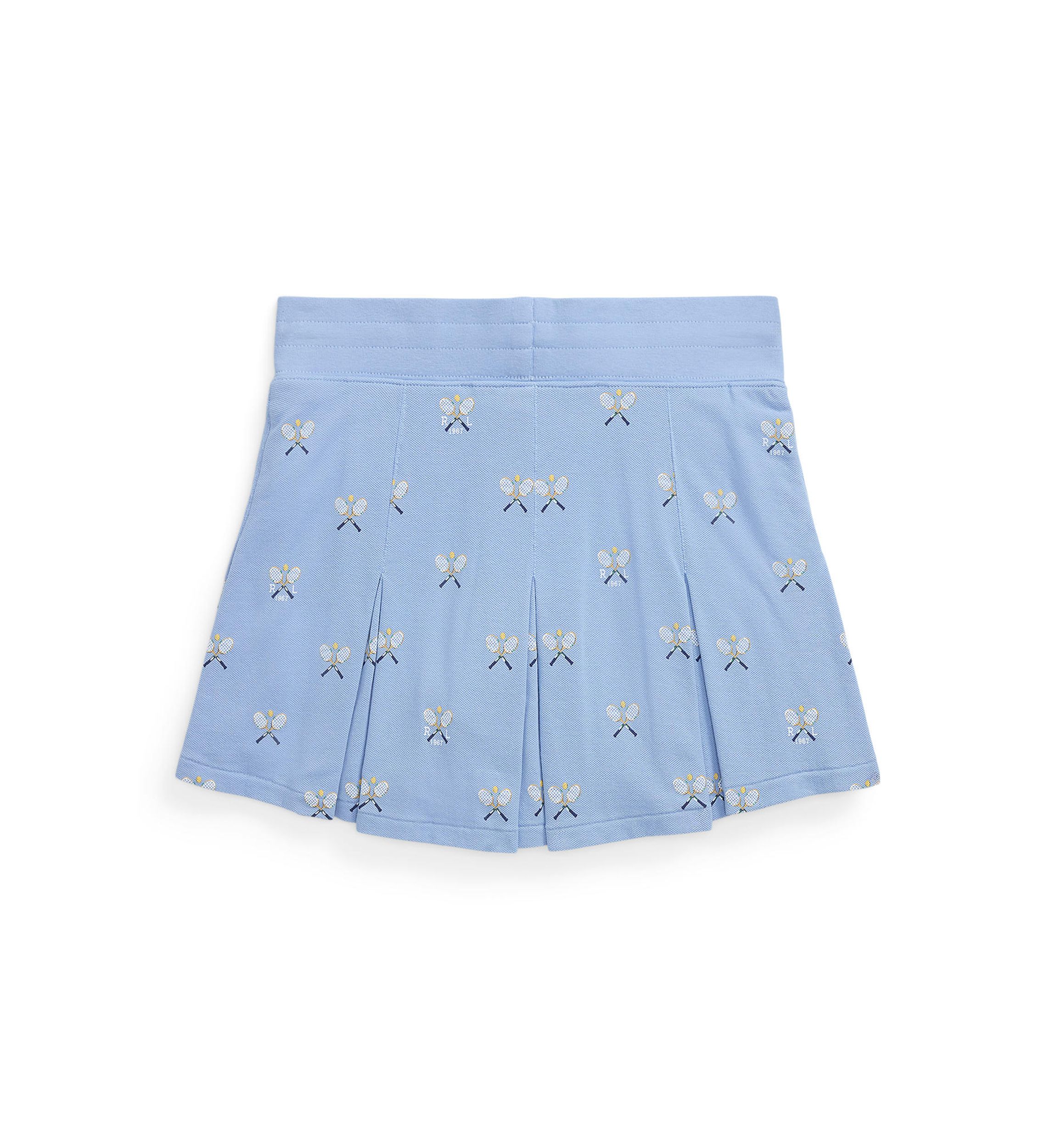 Girls 7-16 Tennis-Print Stretch Mesh Skort