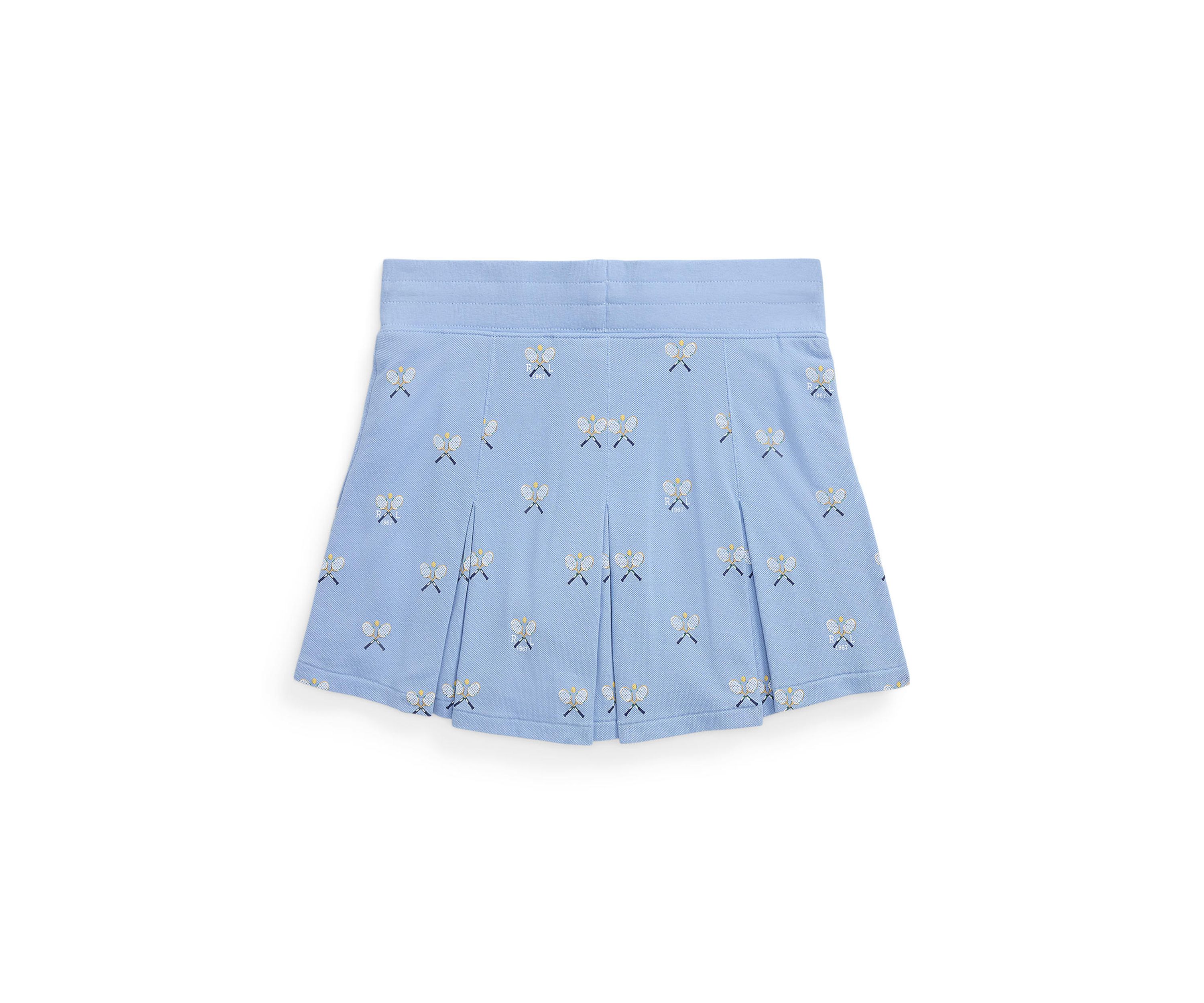 Girls 7-16 Tennis-Print Stretch Mesh Skort