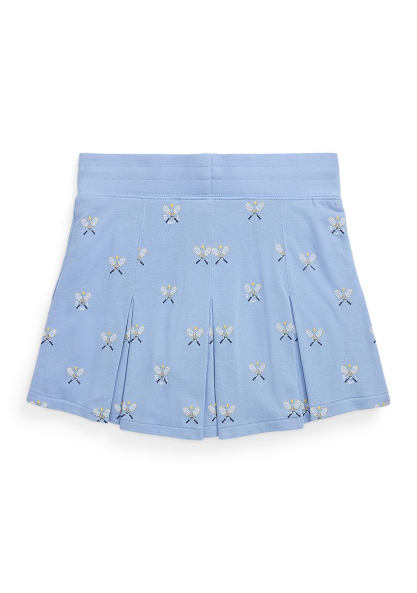 Girls 7-16 Tennis-Print Stretch Mesh Skort