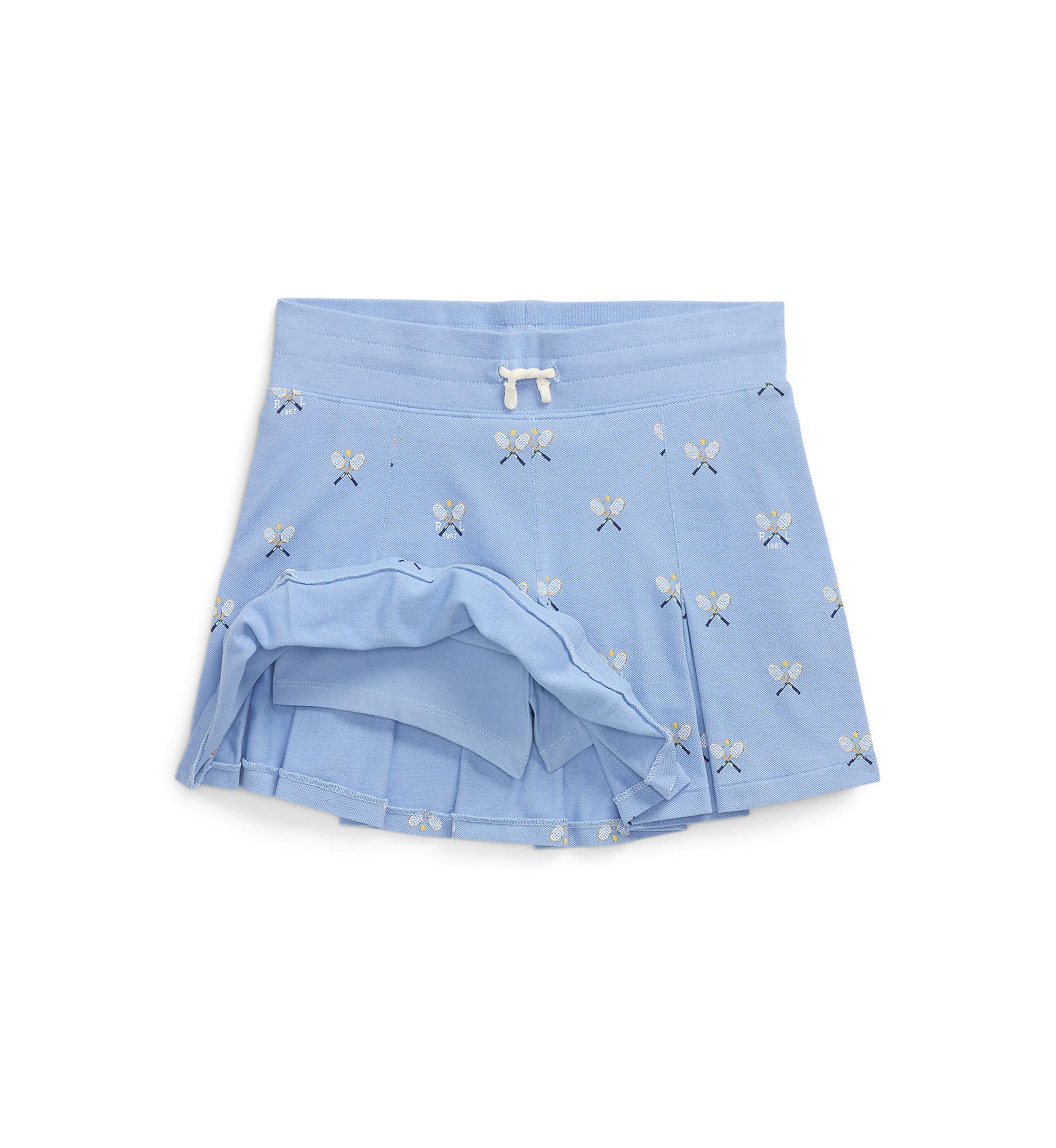 Girls 7-16 Tennis-Print Stretch Mesh Skort