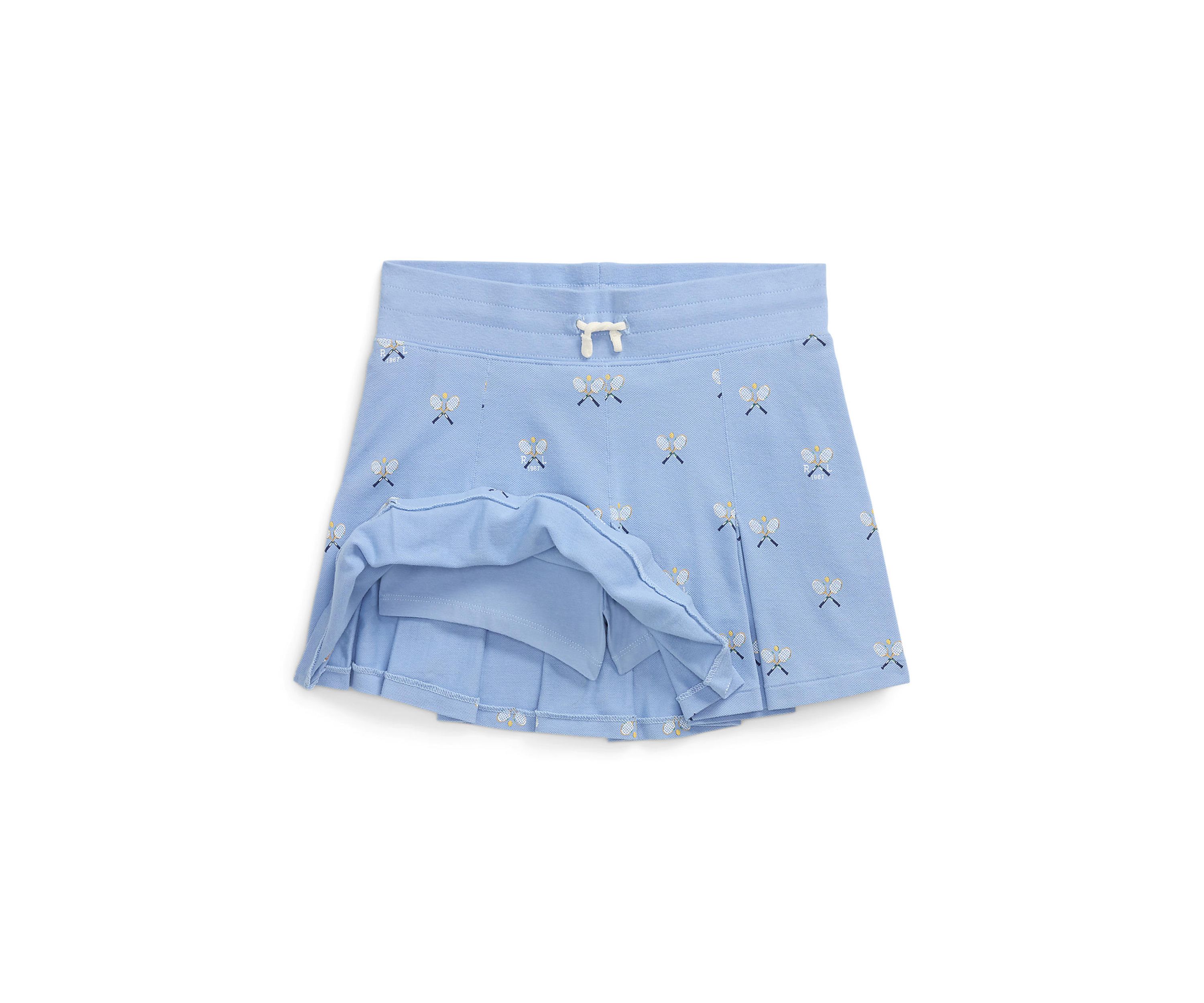 Girls 7-16 Tennis-Print Stretch Mesh Skort
