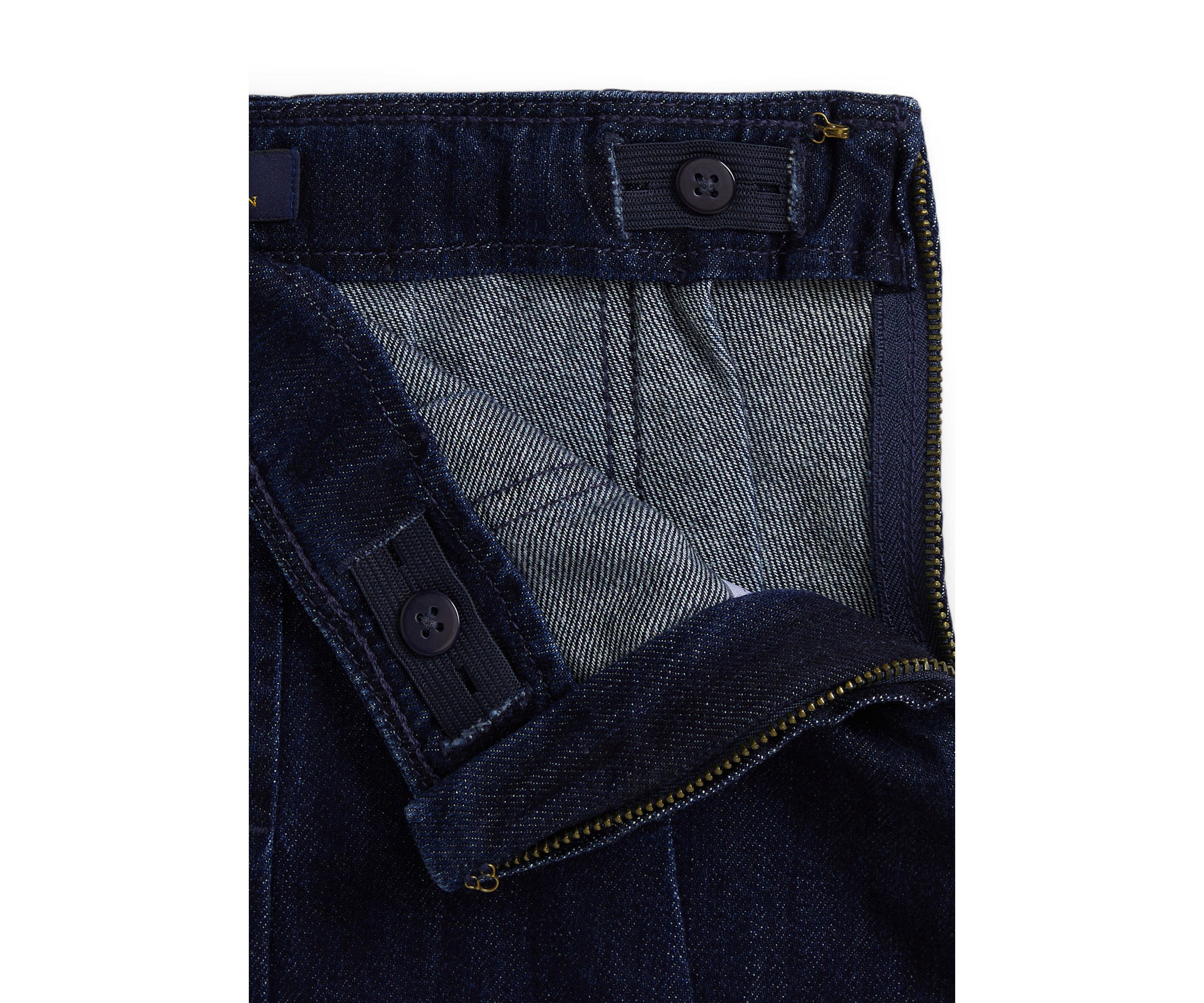 Girls 7-16 Pleated Cotton Denim Skirt