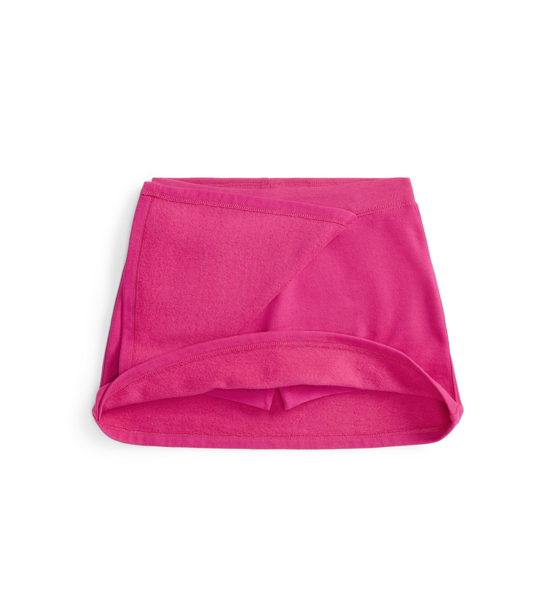 Girls 7-16 Faux-Wrap Fleece Skort