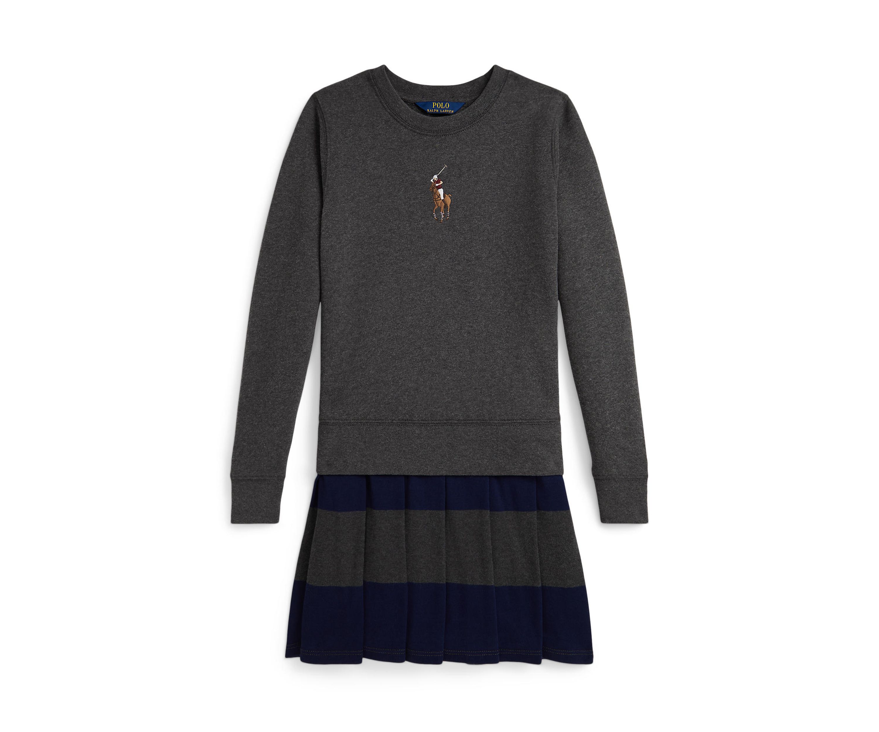 Girls 7-16 Big Pony Fleece Sweatshirt Dress