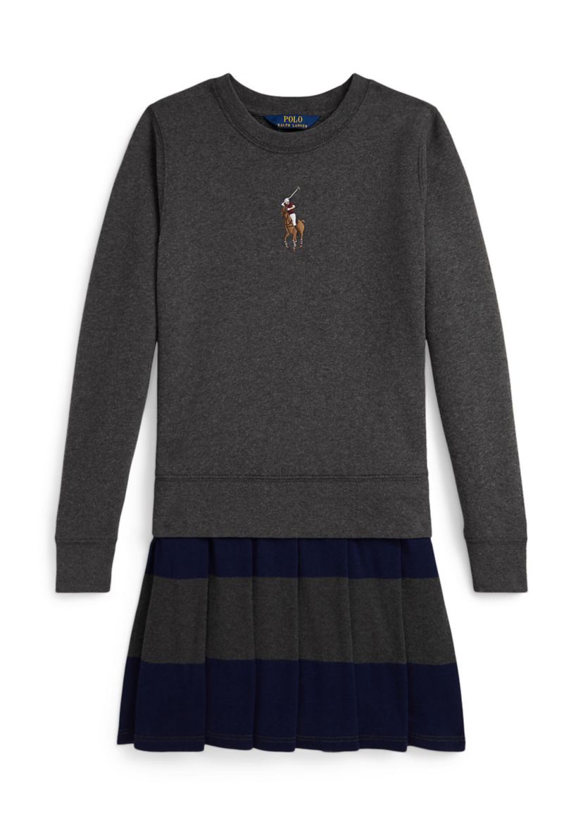 Girls 7-16 Big Pony Fleece Sweatshirt Dress
