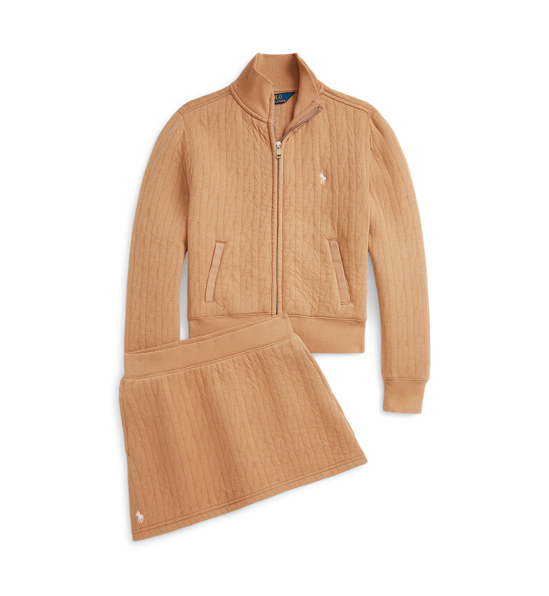 Girls 7-16 Quilted Cable-Motif Skirt