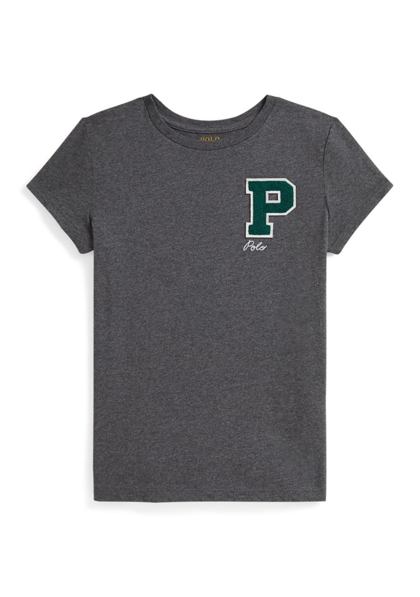 Girls 7-16 Cotton Jersey Letterman T-Shirt 