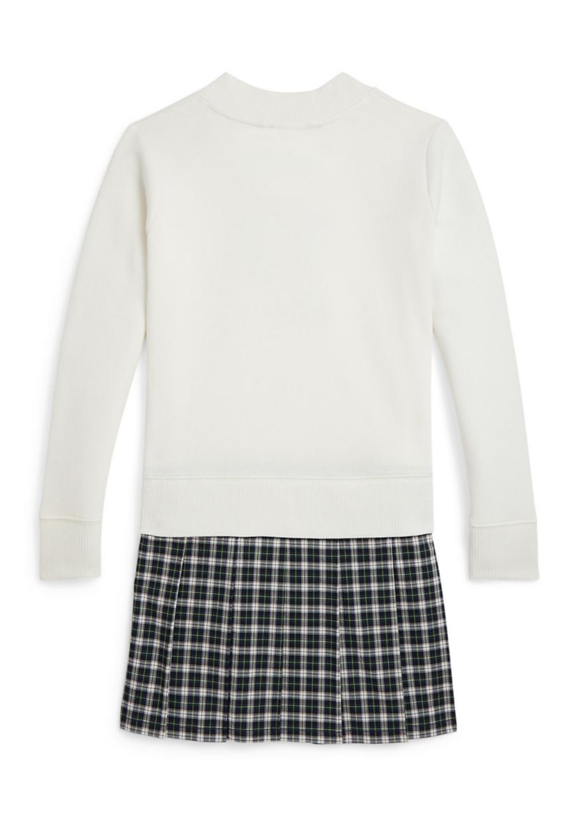 Girls 7-16 Letterman Fleece Sweatshirt Dress