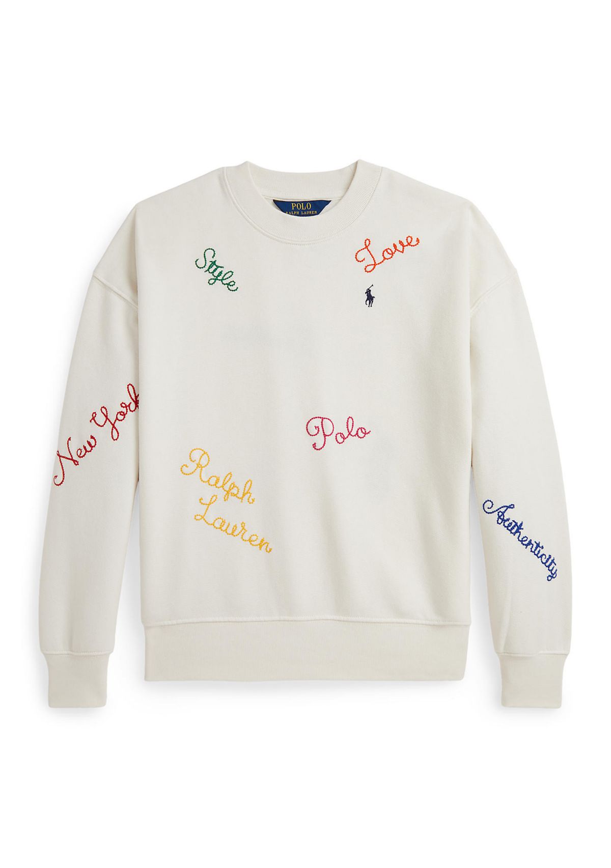 Girls 7-16 Embroidered Fleece Sweatshirt