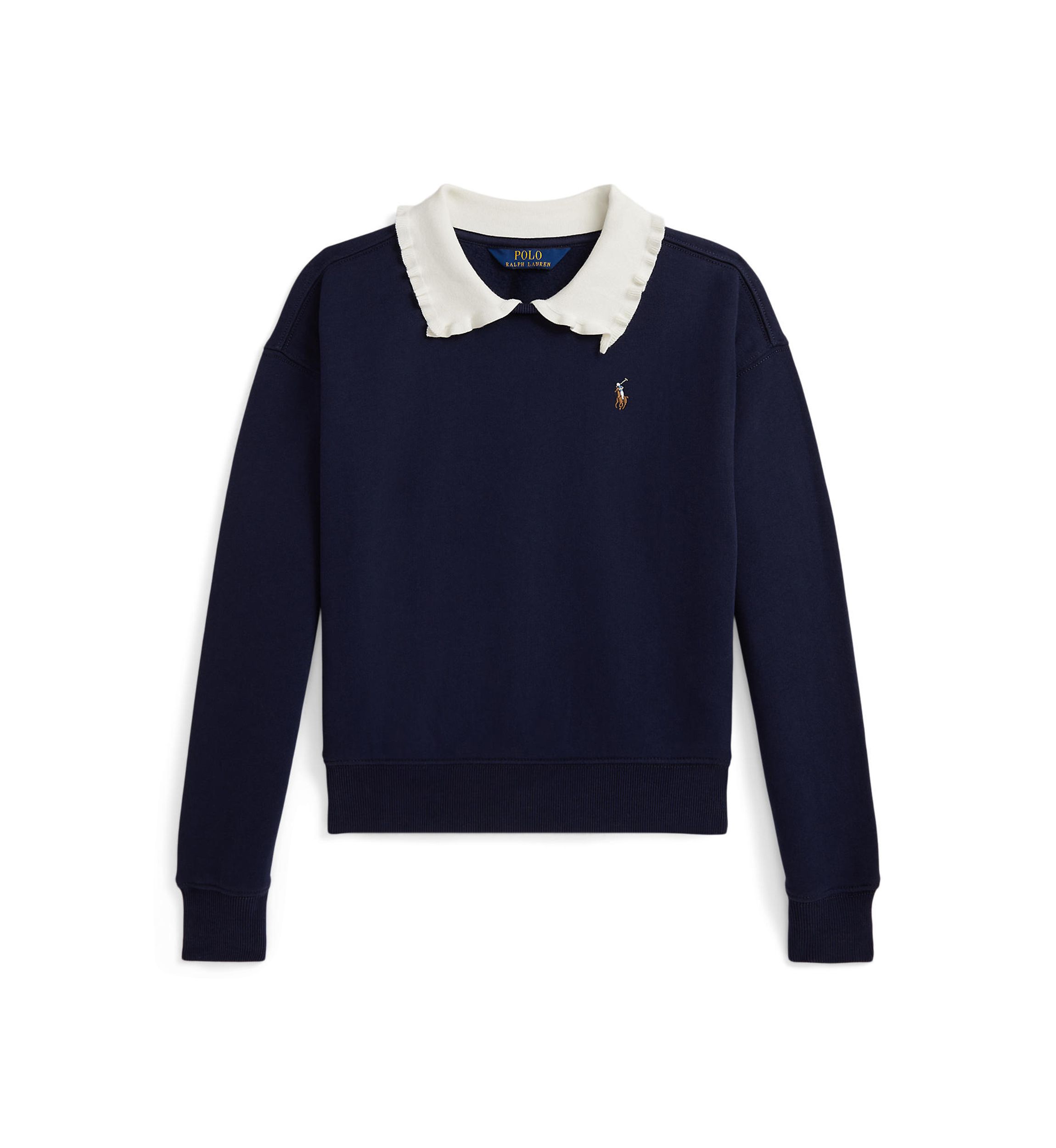 Girls 7-16 Collared Fleece Sweatshirt