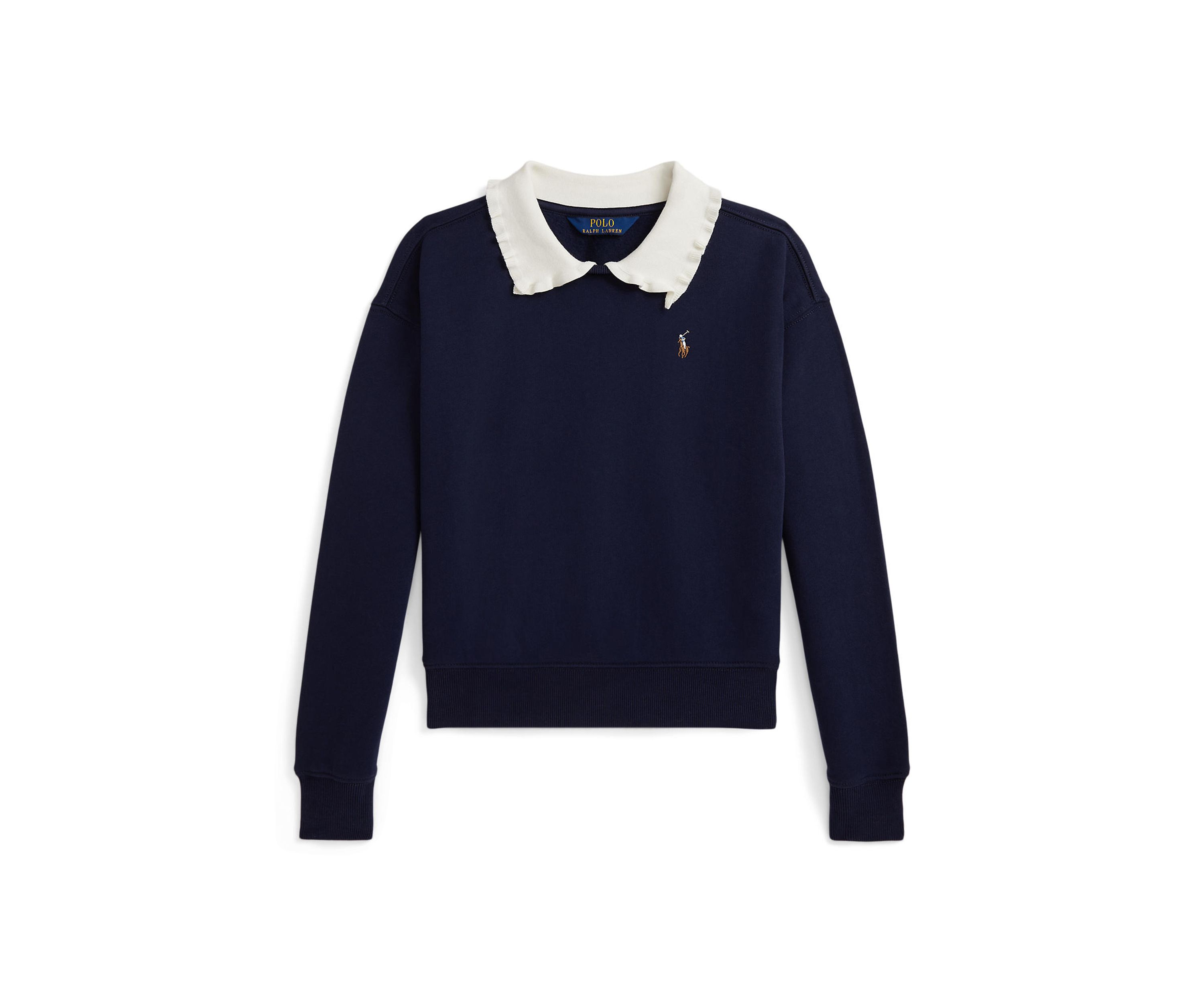Girls 7-16 Collared Fleece Sweatshirt