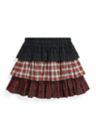 Girls 7-16 Plaid Tiered Poplin Skirt