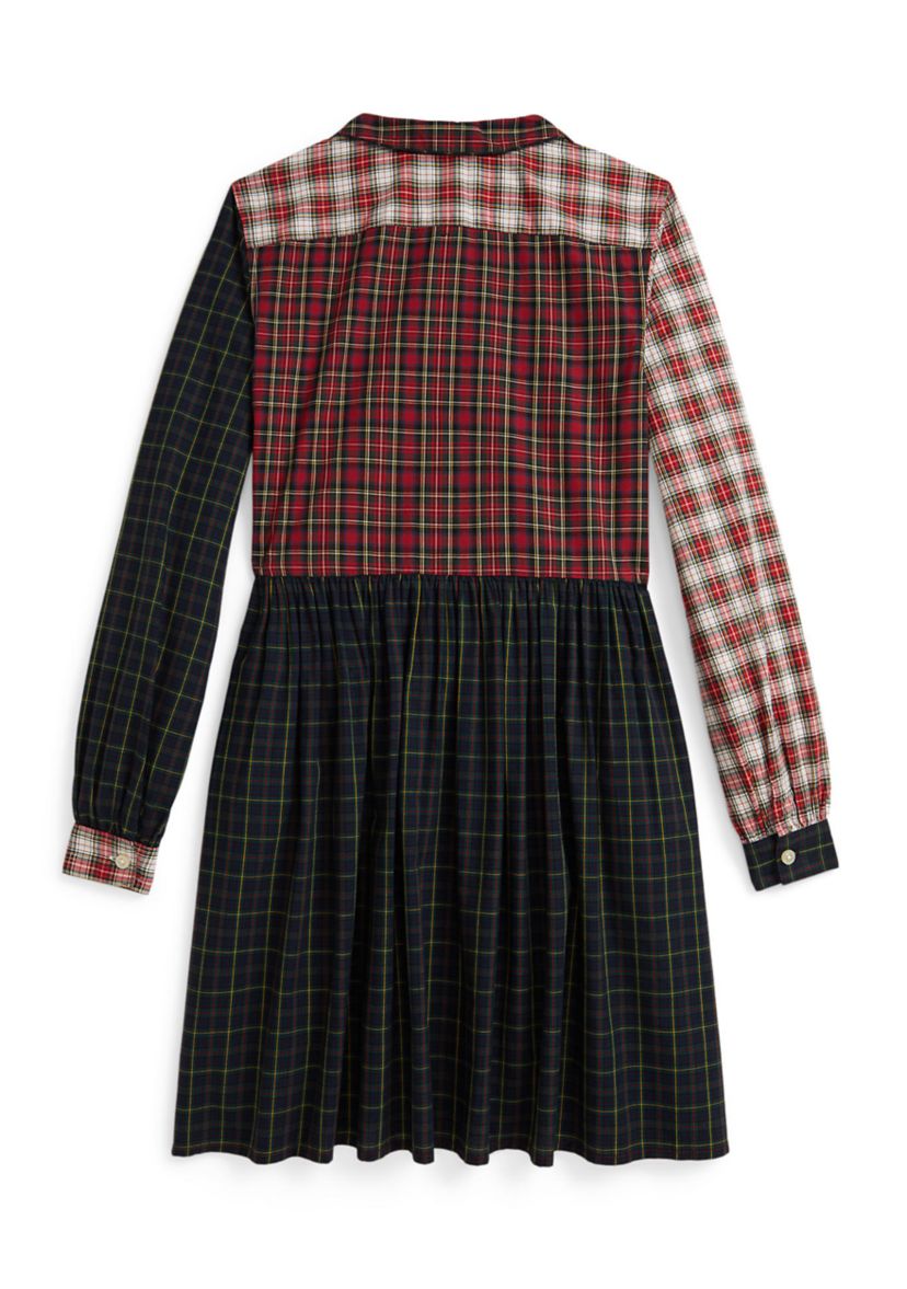 Girls 7-16 Plaid Cotton Poplin Shirtdress