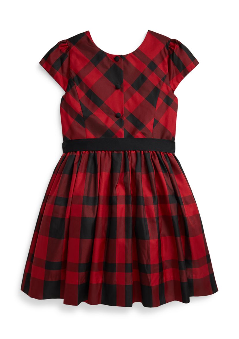 Girls 7-16 Plaid Taffeta Dress