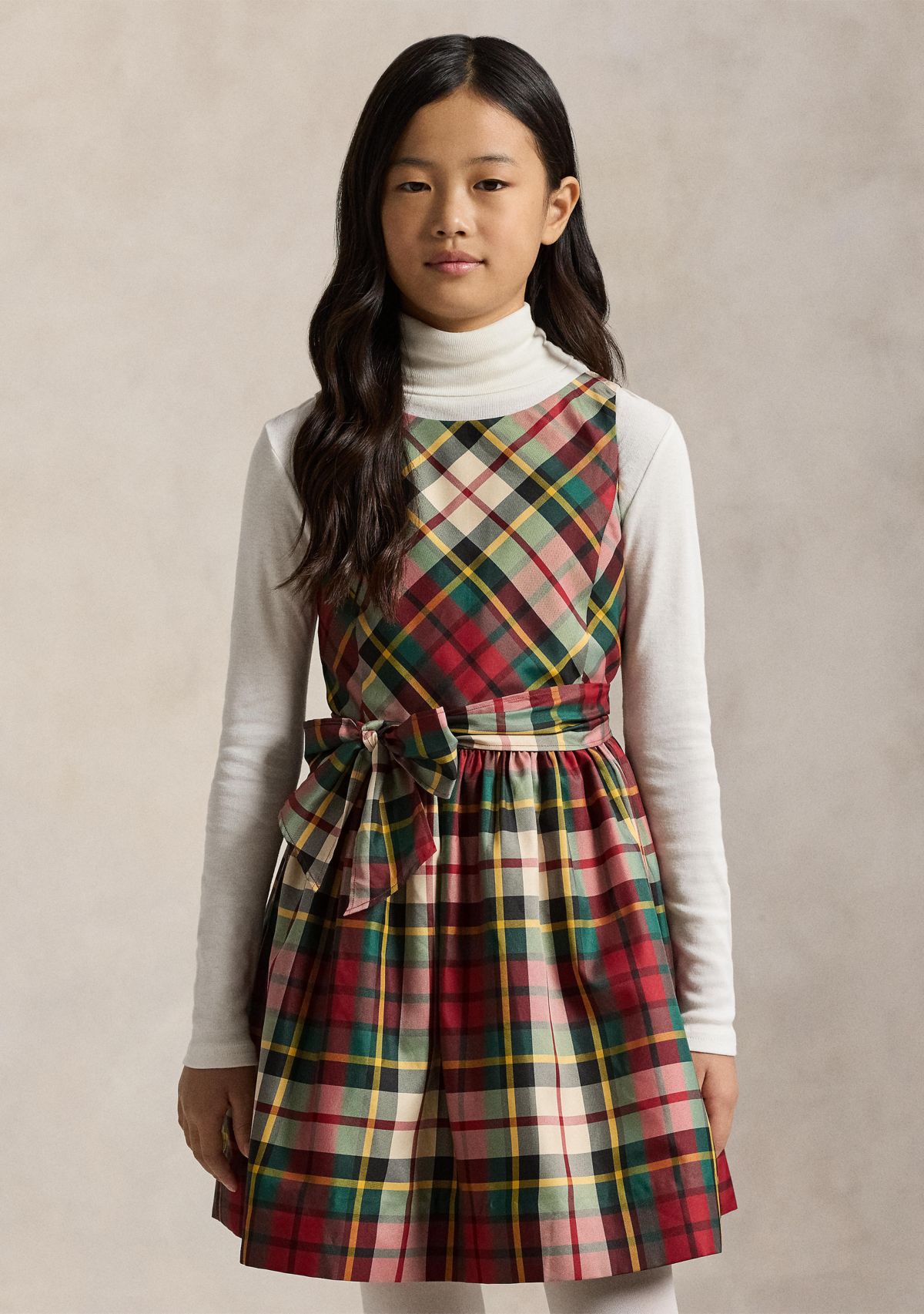 Girls 7-16 Plaid Taffeta Dress