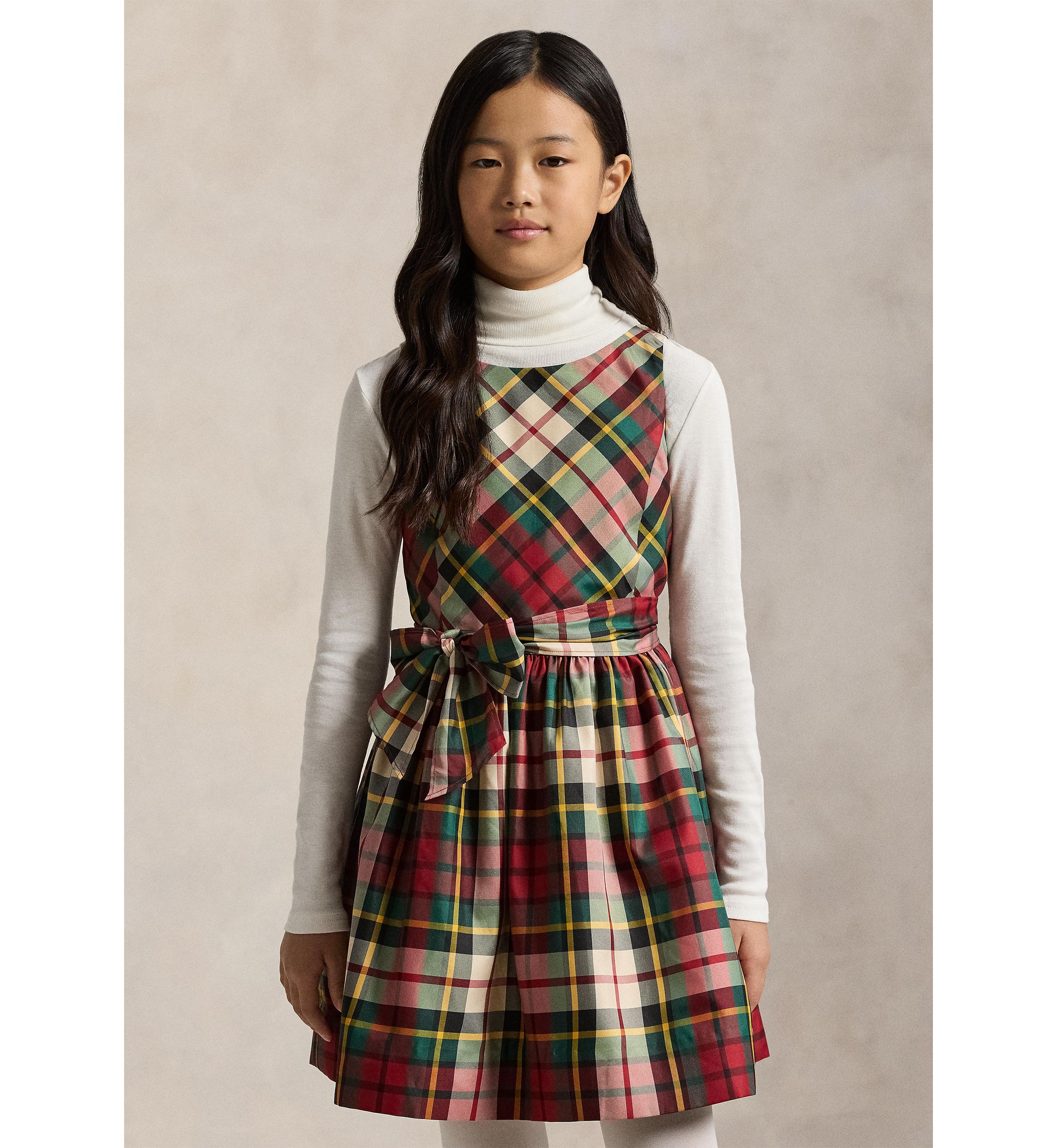 Girls 7-16 Plaid Taffeta Dress