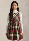 Girls 7-16 Plaid Taffeta Dress