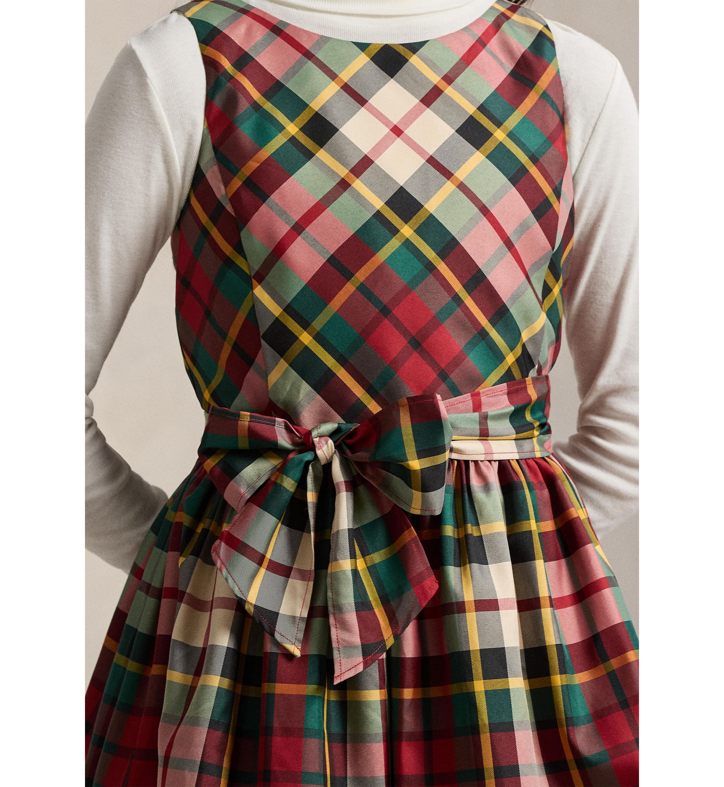 Girls 7-16 Plaid Taffeta Dress