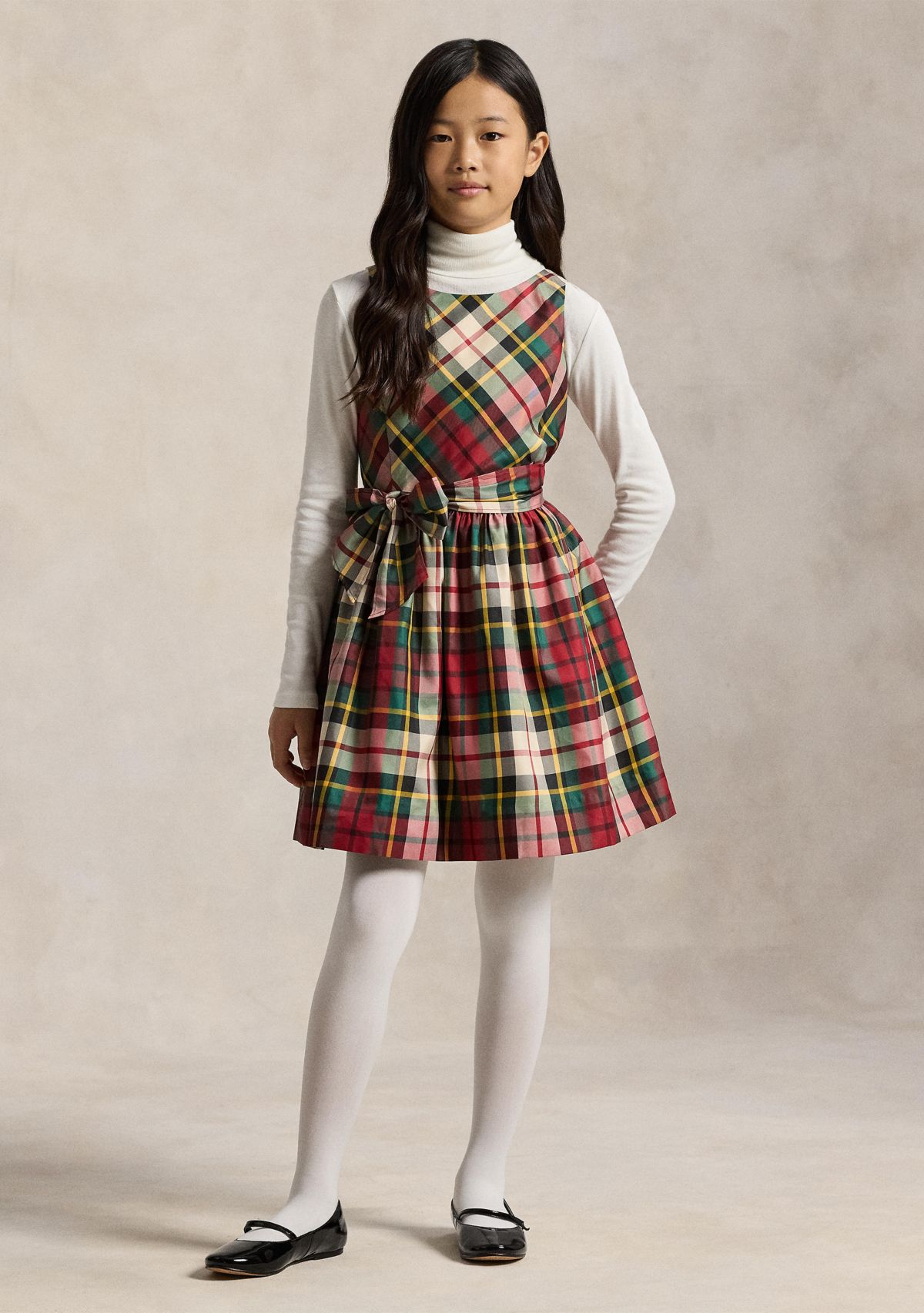 Girls 7-16 Plaid Taffeta Dress