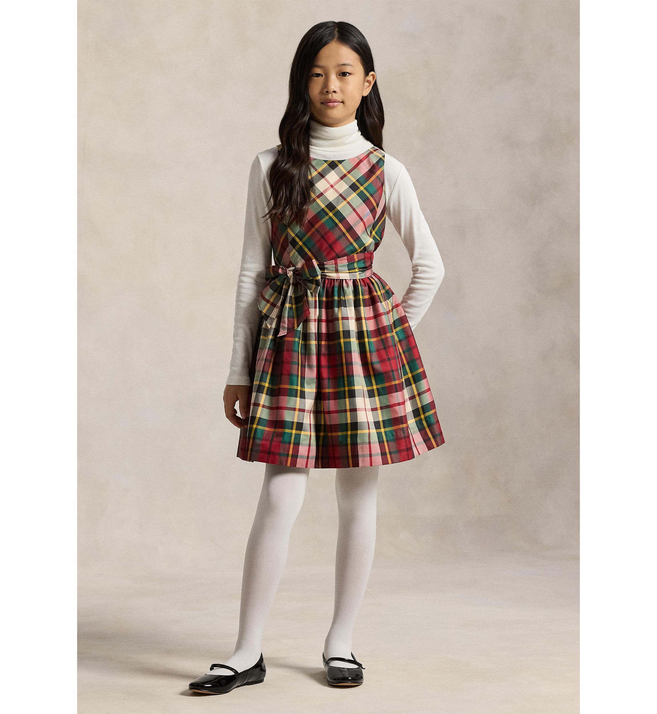 Girls 7-16 Plaid Taffeta Dress