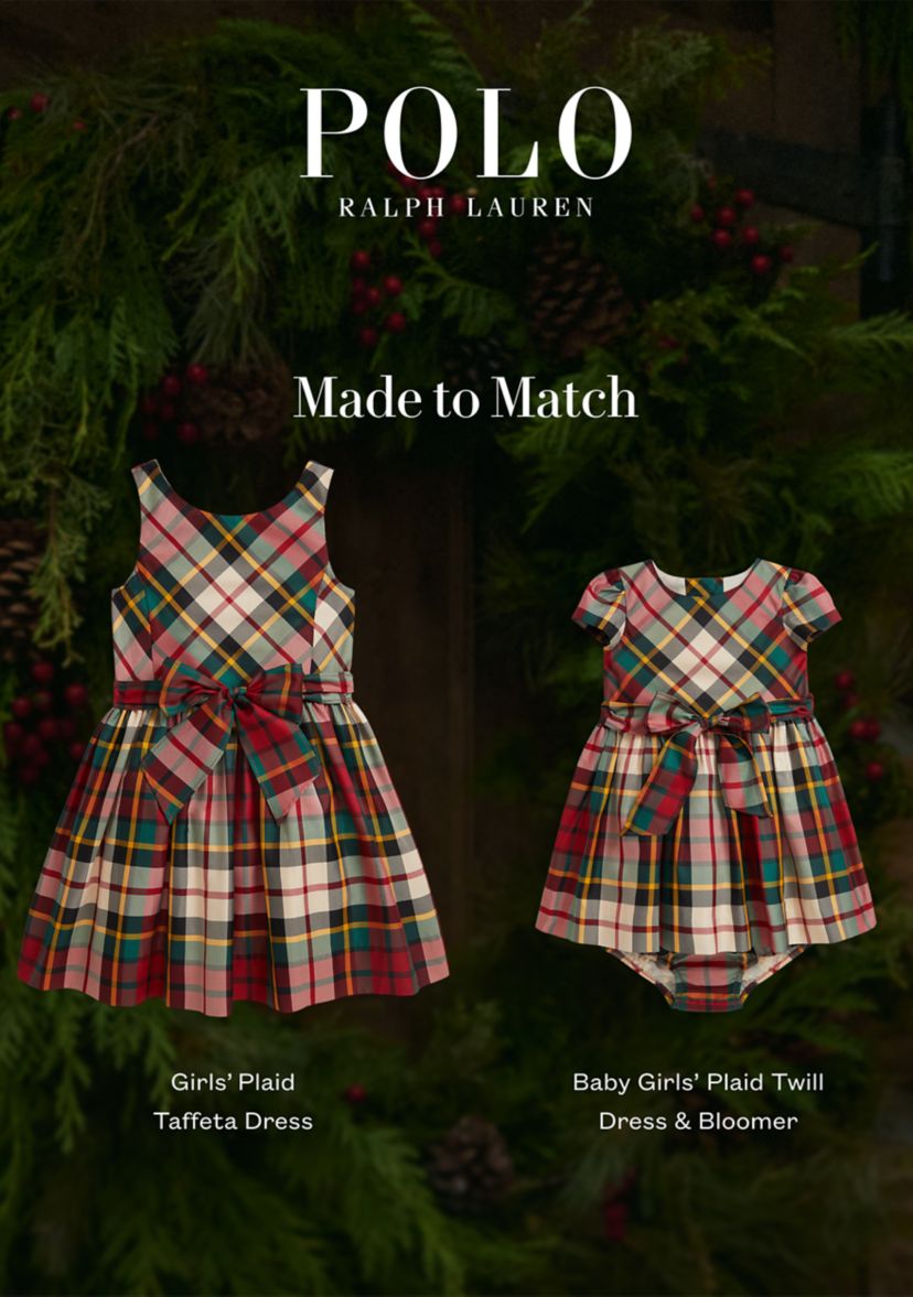 Girls 7-16 Plaid Taffeta Dress