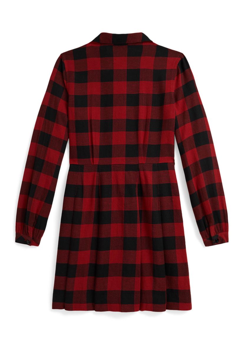 Girls 7-16 Buffalo Check Cotton Twill Dress