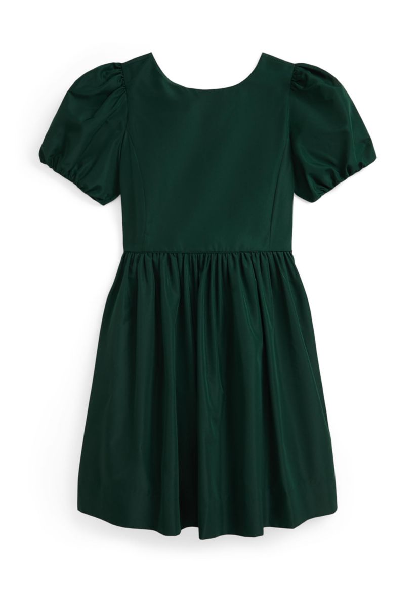 Girls 7-16 Balloon-Sleeve Taffeta Dress