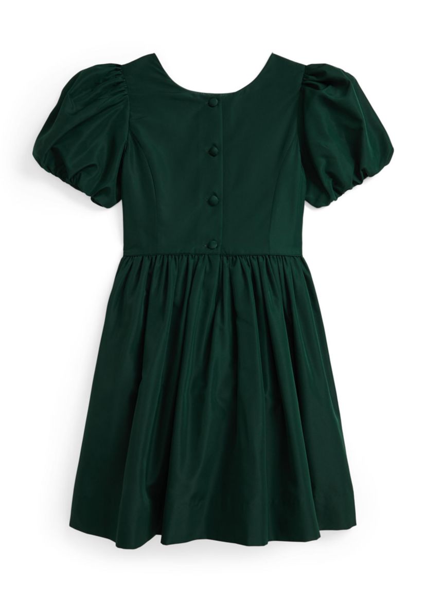 Girls 7-16 Balloon-Sleeve Taffeta Dress
