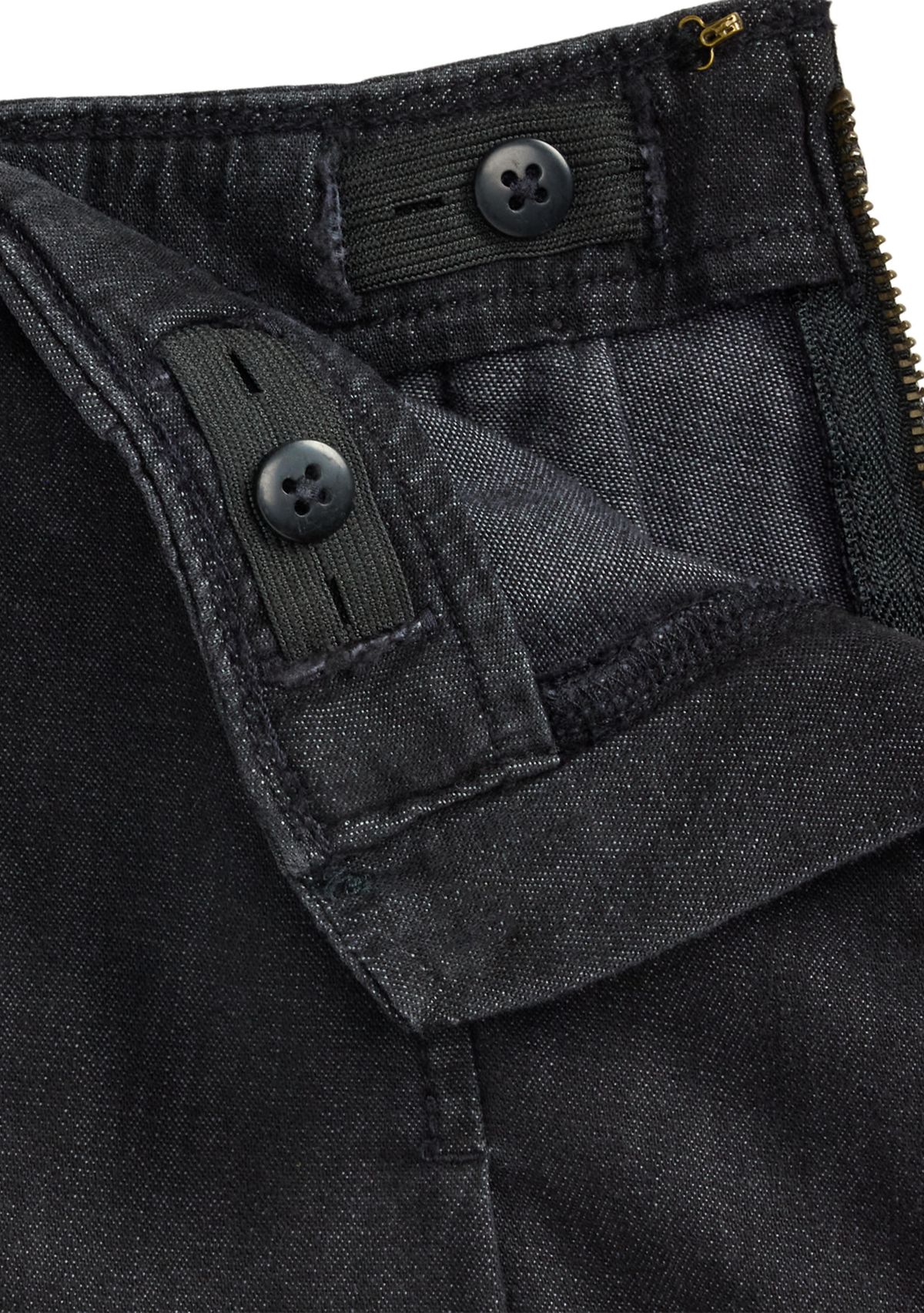 Girls 7-16 Pleated Cotton Denim Skirt