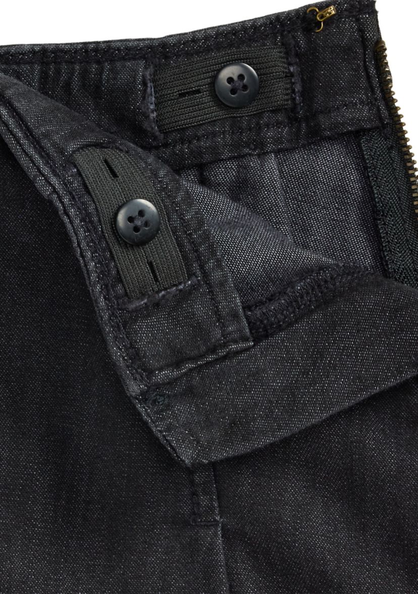 Girls 7-16 Pleated Cotton Denim Skirt