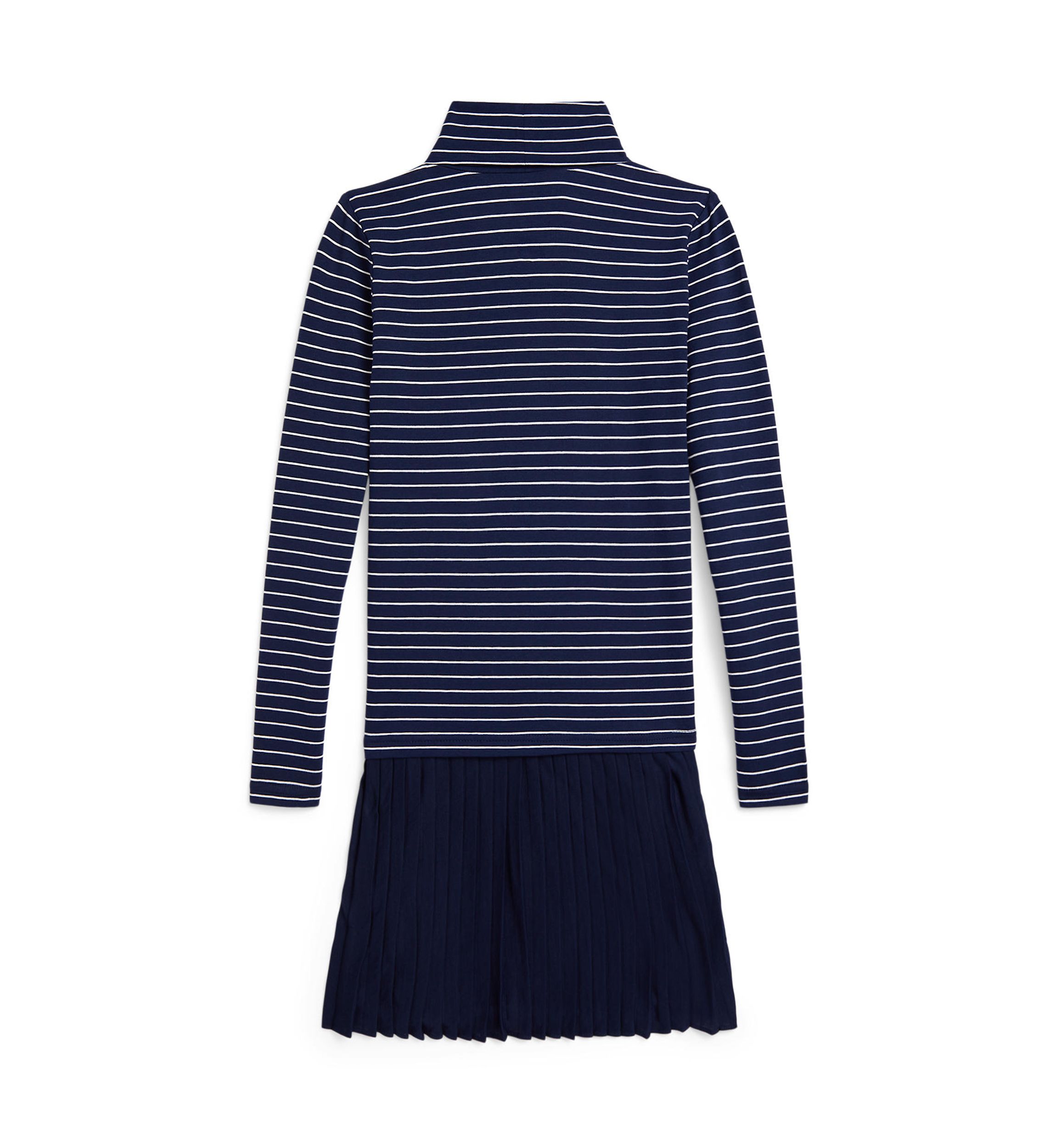 Girls 7-16 Striped Stretch Jersey Turtleneck Dress