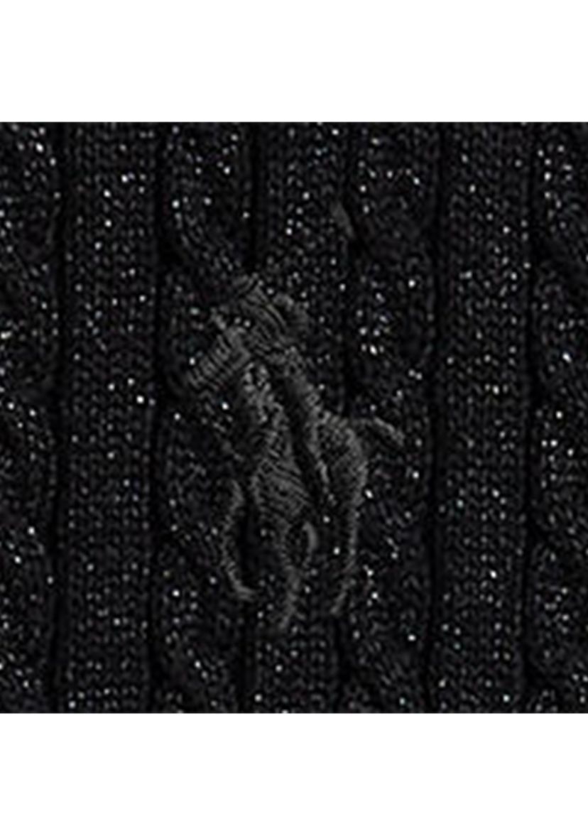 Girls 7-16 Metallic Mini-Cable Polo Sweater Dress