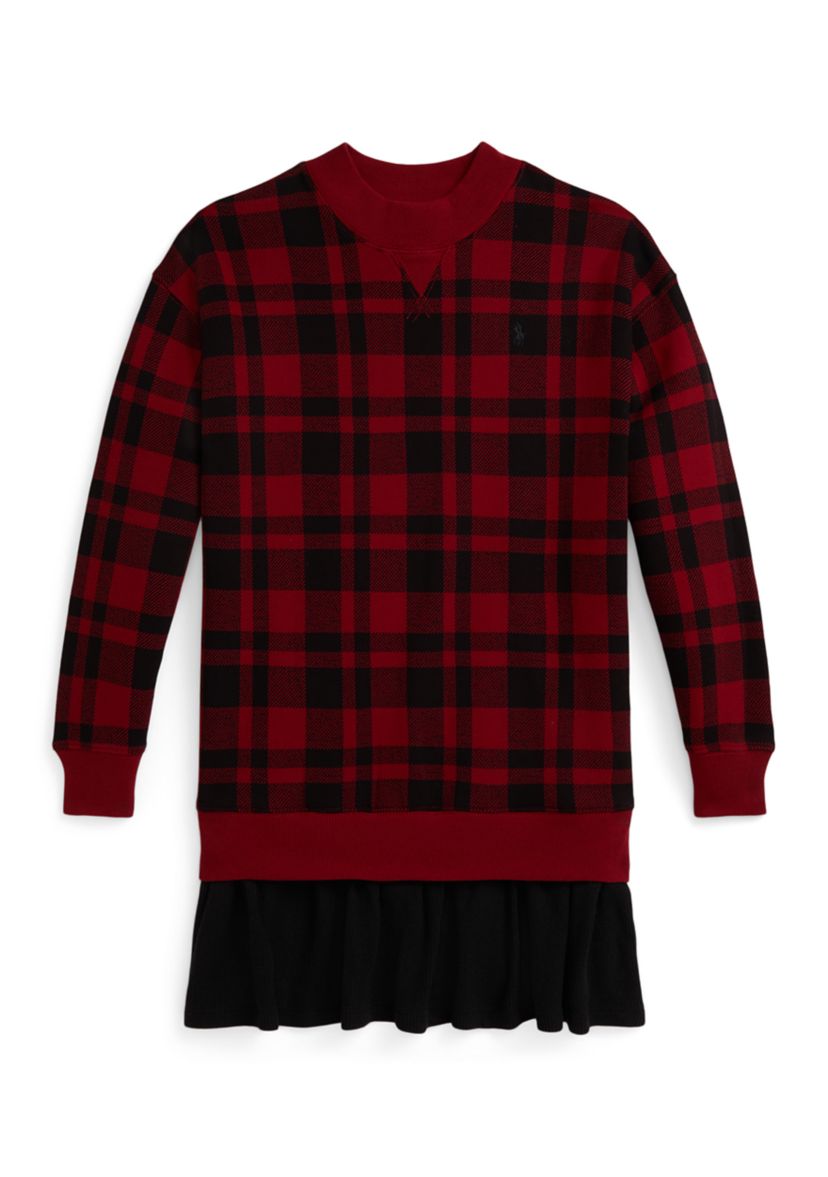 Girls 7-16 Buffalo Check Fleece Dress