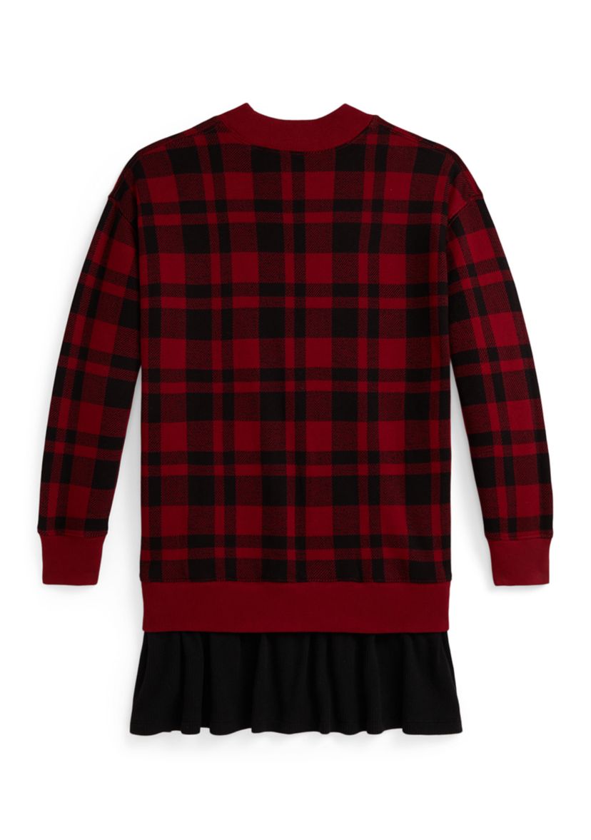 Girls 7-16 Buffalo Check Fleece Dress