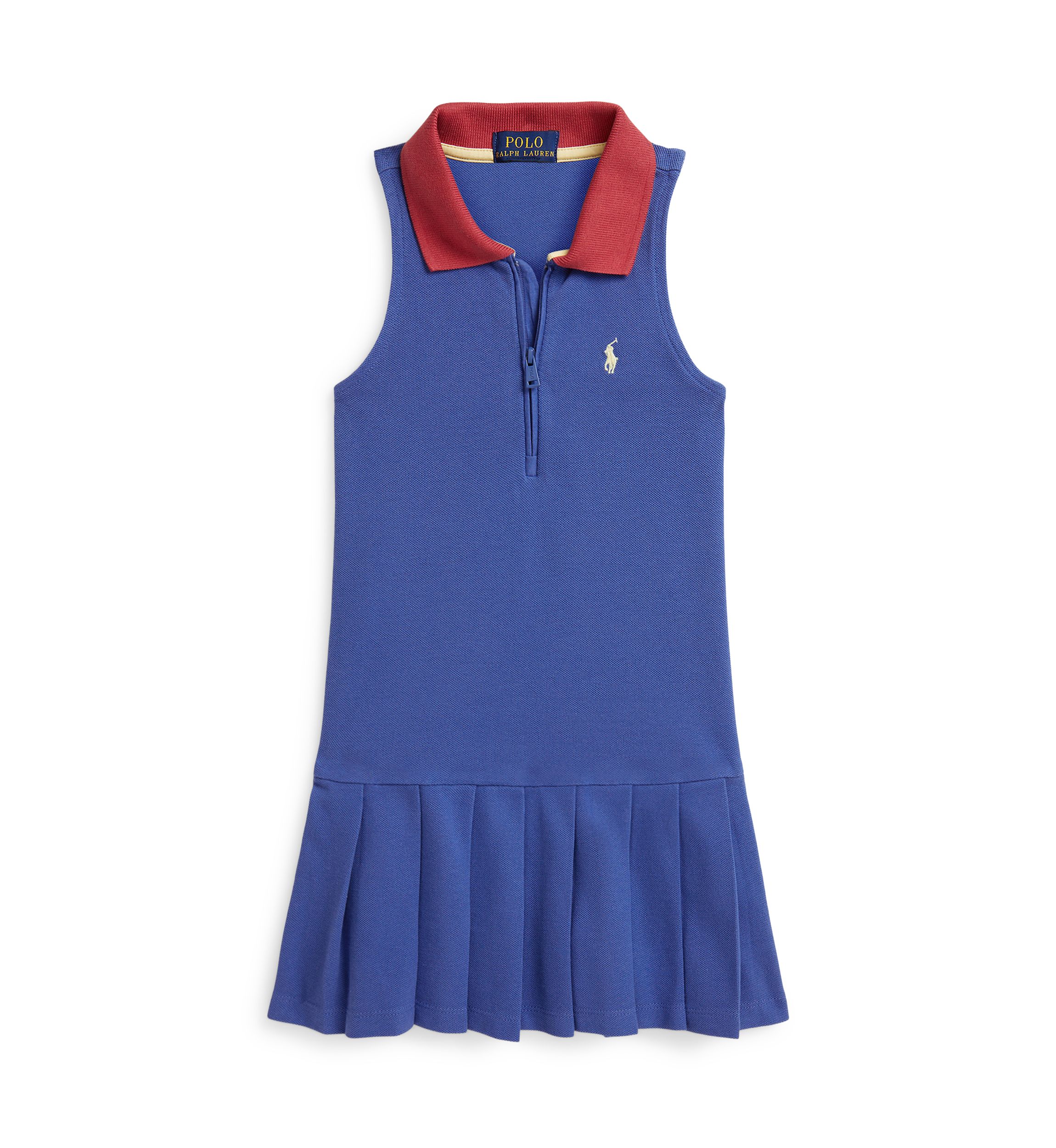 Ralph Lauren Childrenswear Girls 7-16 Pleated Mesh Quarter-Zip