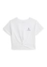 Girls 7-16 Logo Knot-Front Cotton Boxy T-Shirt