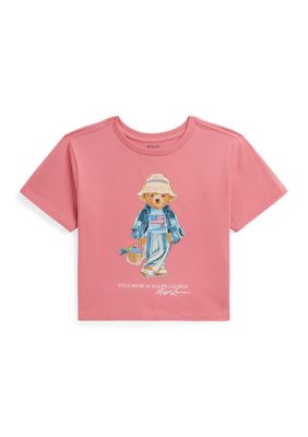 Ralph Lauren Childrenswear Girls 7-16 Polo Bear Cotton Jersey Boxy T-Shirt