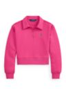 Girls 7-16 Double-Knit Collared Boxy Sweatshirt