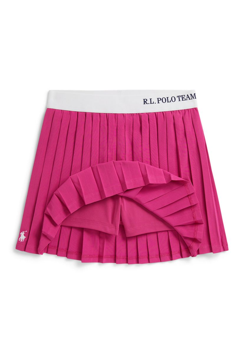 Girls 7-16 Polo Team Pleated Stretch Skort