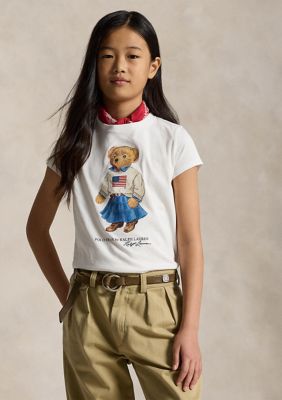 Ralph Lauren Childrenswear Girls 7-16 Polo Bear Cotton Jersey T-Shirt